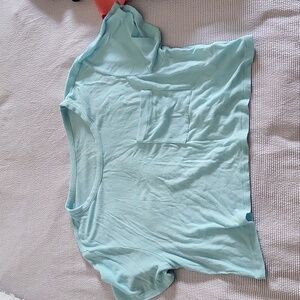 American Eagle Soft & Sexy Ribbed T-shirt Size: M Color: Turquoise